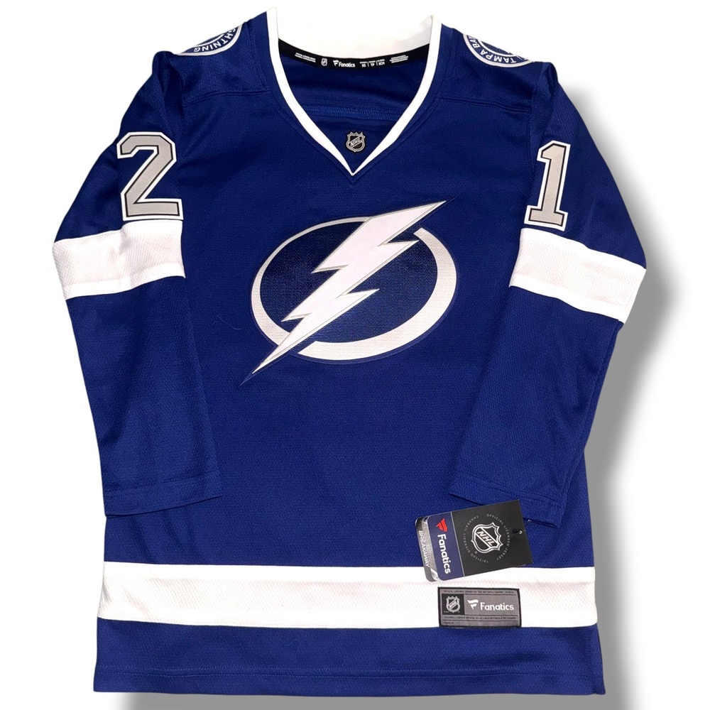 Fanatics Tampa Bay Lightning Jersey Womens XS Blue Brayden Point 21 Breakaway